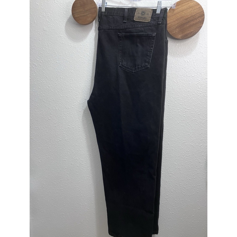 Wrangler Jeans Black Denim 50X29 (Actual Size 47x27) High Rise Straight Leg